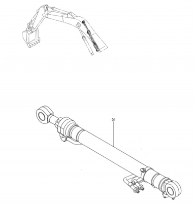 EX270-5 EX270LC-5 EX280LCH-5 Excavator Hydraulic Boom Arm Bucket Cylinder Assy For Hitachi 9147235 9147237