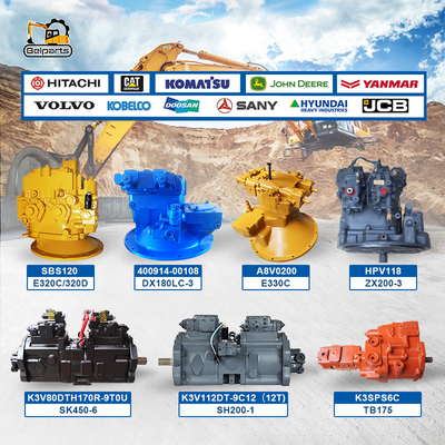Belparts Excavator Hydraulic Pump E330C SH200-1 SK480-6 ZX200-3 For Main Pump Kobelco Hitachi K3V180DT K3V112DT