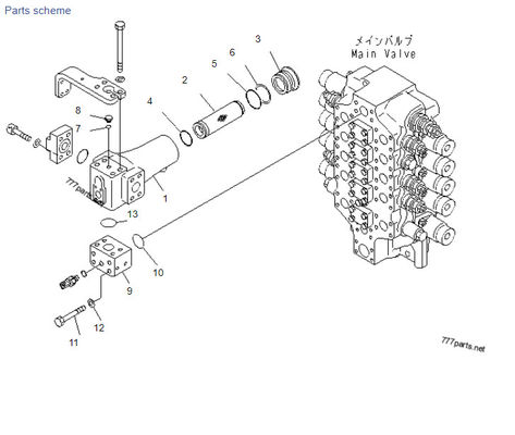 Komatsu PC1250SP-7 21N-62-31201 Van điều khiển thủy lực Chi phí thay thế van điều khiển máy xúc