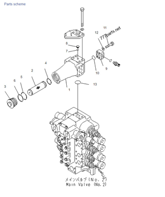 Van điều khiển chính Komatsu PC1250SP-7 21N-62-31201 21N-62-31221 21N-62-31230 07000-12055 thay thế