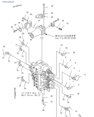 Van chính Komatsu PC1250SP-7 21N-64-36440 02896-11009 07002-12034 21N-64-36740 02896-11009 Chi phí thay thế van điều khiển máy xúc